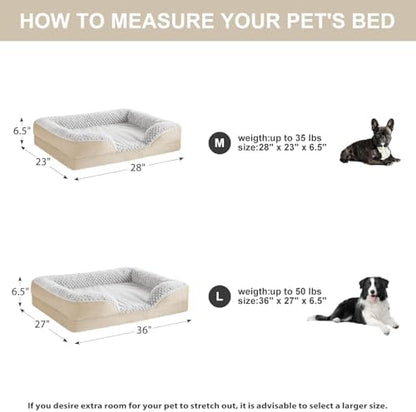 LEXTRO Orthopedic XXL Dog Bed, Washable Dog Beds for Extra Large Dogs