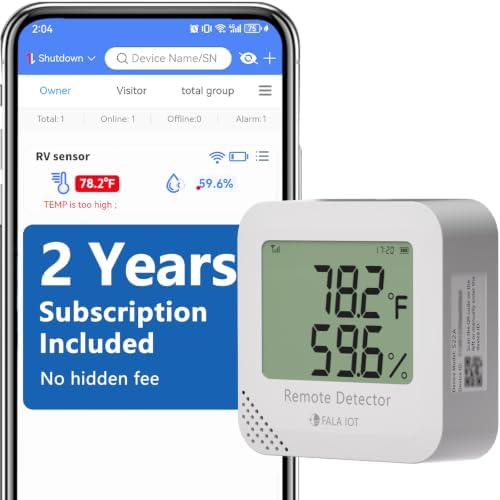 4G RV Pet Monitor, Remote Cellular Temperature & Humidity Sensor