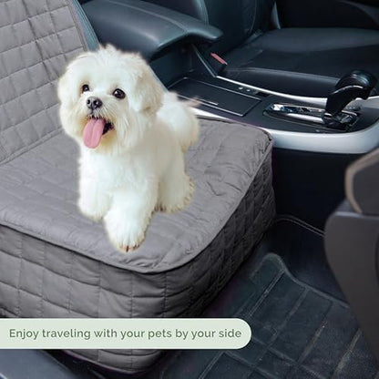 Elegant Comfort Premium Pet Car Seat Cover for Front Seat, Luxury Microfiber Car Seat Protector, Heavy Duty and Durable, Non-Slip and Waterproof Car Seat Cover for Trucks, Cars, and SUVs, Gray
