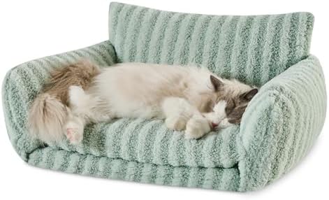 Hollypet Cat Bed Small Dog Orthopedic Couch Beds for Pets up to 20 lbs
