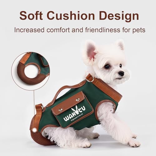 Wakytu Dog Lift Harness Dog Carrier Sling for Small Dogs & Cats,M