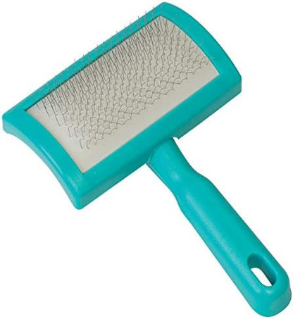 Weaver Livestock Self Cleaning Slicker Brush, Teal, Model Number: 69-6002-TE