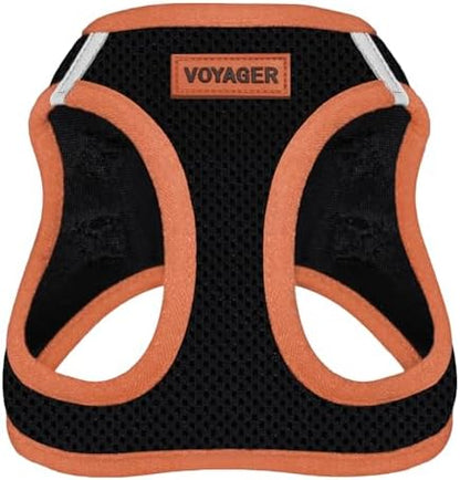 Voyager Step-in Air Dog Vest Harness - Black/Orange Trim, X-Large