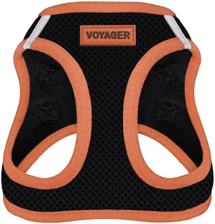 Voyager Step-in Air Dog Vest Harness - Black/Orange Trim, X-Large