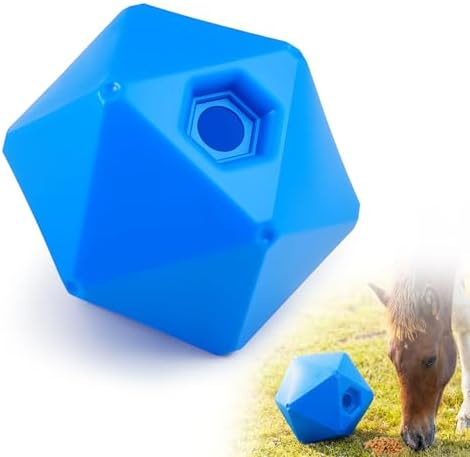 Seenelling 1 Pack Horse Treat Ball, 9" Feeder Toy for Horses, Blue