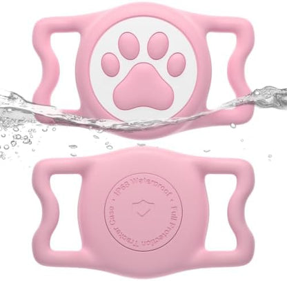 IP68 Waterproof Dog AirTag Holder for Dog Collar, Soft, Stretchy Silicone