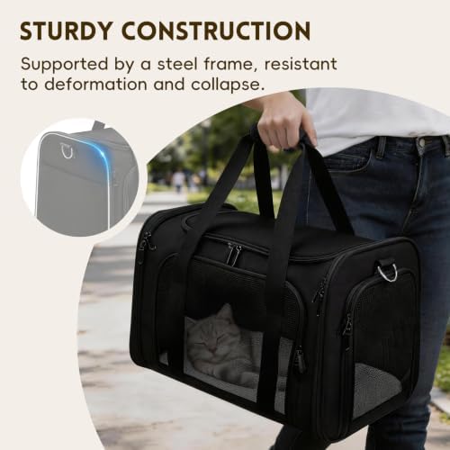 Cat Carrier Soft, Dog Carriers for Small Dog/Large Cat (Up to 16lb)