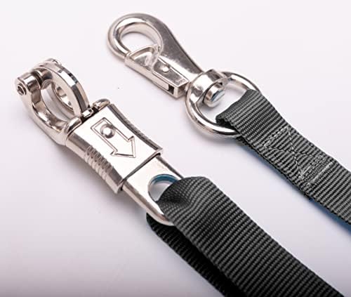 Adjustable Nylon Cross Ties （2 Pack）-Cross Tie with Panic Snap and Bull Snap - Adjusts from 44.5" to 78.3"