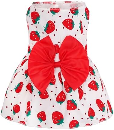 choyaxo Floral Dog Dress Cute Dog Skirt Pet Dress Summer Pet Clothes for Puppy Small Cats