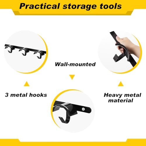 Zonon 2 Pcs Bridle Rack for Horse Wall Mount, Horse Tack Bulk, Three Hooks