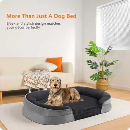 Dwanton Orthopedic Waterproof XXX-Large Dog Bed Sofa, Gel Memory Foam, 53"