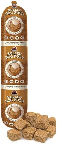 Redbarn Pet Products All-Natural Premium Rolled Dog Food, Chicken Recipe - Soft Semi-Moist Wet Formula for High Protein Diet, Training Rewards, & Treat Pill Concealer - 4 lb, 1 Count