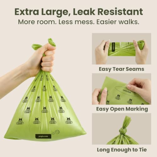Pogi’s Dog Poop Bags – Leak-Proof & Extra Thick Pet Waste Bags (Fresh Scent, 60 Rolls, 900-Count)