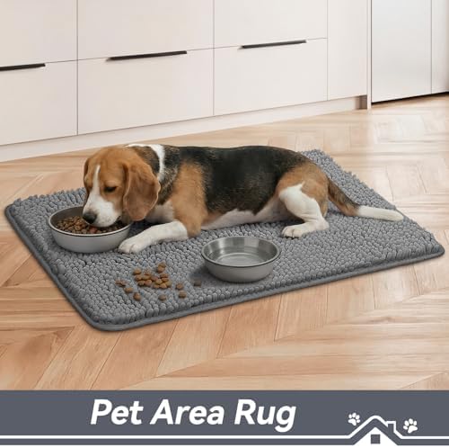 Bcoimo Super Absorbent Dog Door Mat, 36"*24" Anti Slip Mat for Muddy Paws