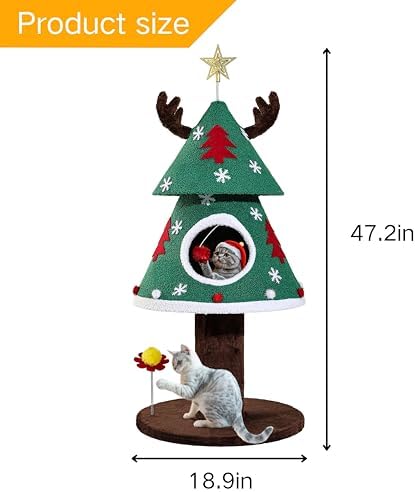 DWVO 47.2in Christmas Cat Tree
