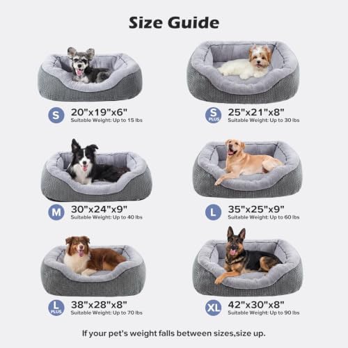 INVENHO Large Dog Beds Large Sized Dog, Washable Orthopedic Warming Soft Sleeping Durable with Anti-Slip Bottom