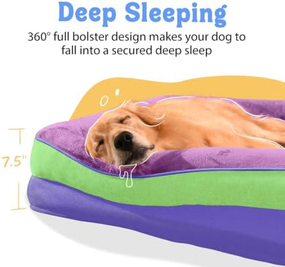 Chez Paw Orthopedic Washable XXL Dog Bed for Extra Large Dogs