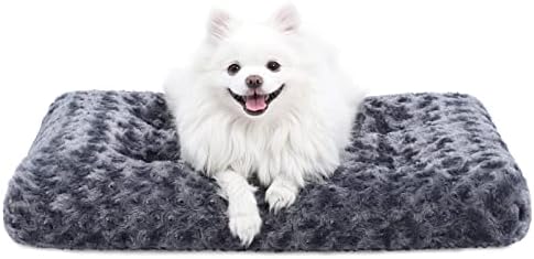 KSIIA Washable Dog Bed Medium Size Dog Crate Bed Pet Mat 29"x21" Dark Gray