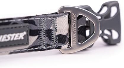 Winchester Printed Designer Dog Collar, Camo, Black, XL