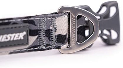 Winchester Printed Designer Dog Collar, Camo, Black, XL
