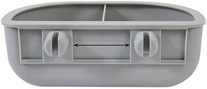 Petmate Double Diner Kennel Bowl, Gray, Small