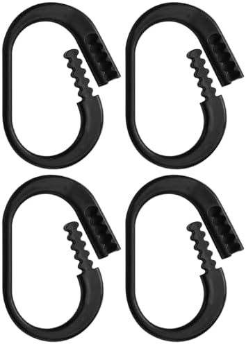 Shinylin 4 Pcs Protective Horse Blocker Tie Multi-Purpose Horse Clip Portable Versatile and Reusable Tie with Quick Release Under Heavy Pressure Design for When Secure is a Concern(Black)