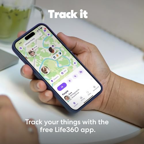 Life360 Tile - Bluetooth Tracker, Keys Finder and Item Locator for Keys, Bags and More. Phone Finder. Both iOS and Android Compatible. 4-Pack (Black/Pink Punch/Navy Blaze)