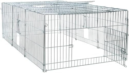 TRIXIE Rabbit Cage - 55 cu. ft., Outdoor Pen Extends Rabbit Hutch and Chicken Coops, Ideal for Small Animals, Bunny, Guinea Pigs, Chickens