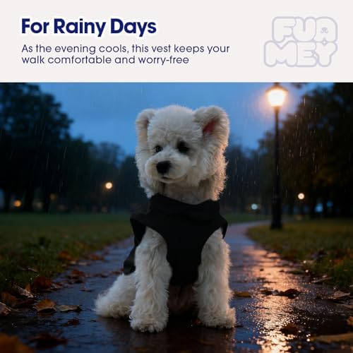 FUAMEY Dog Fleece Vest for Small Dogs,Warm Stretchy Dog Sweatshirts Pullover with Leash Hole Dogs Sweater Soft Pet Turtleneck Cozy Pet Vest Lightweight Sleeveless Black XS