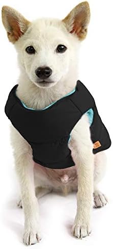 Gooby Padded Vest Dog Jacket, Solid Black, X-Small