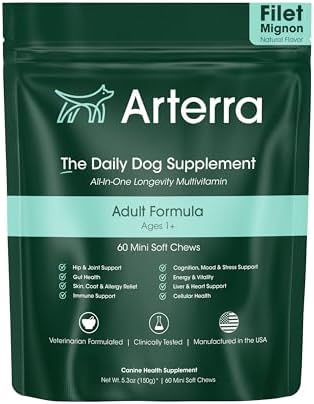 Arterra Longevity Multivitamin for Small Dogs - Vet-Formulated Mini Chews