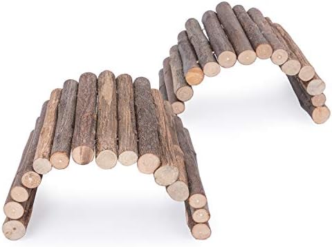 Niteangel Wooden Ladder Bridge, Hamster Mouse Rat Rodents Toy, Small Animal Chew Toy