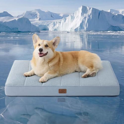 Bedsure Cooling Dog Bed for Crate, Large Breathable Pet Summer Bed, 35 Inch