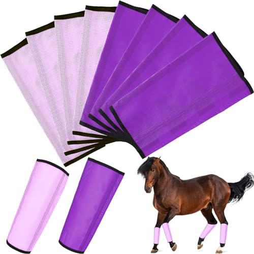 8 Pcs UV Mesh Horse Fly Boots