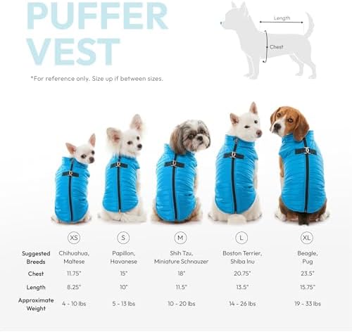 Gooby Puffer Vest Dog Jacket, Pink, X-Large
