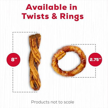 Country Kitchen Rawhide Free, Beef Rings Dog Chews, 21 Count