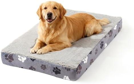 Orthopedic Pet Beds for Large Sized Dog 41x27 Inch Dark Grey