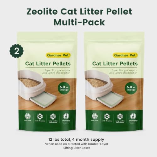 Gardner Pet Zeolite Cat Litter Pellets 12 Lbs (6 Lbs x 2 Pack)