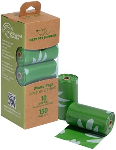 Best Pet Supplies GRS Poop Bags for Dogs - 150 Count, Green,