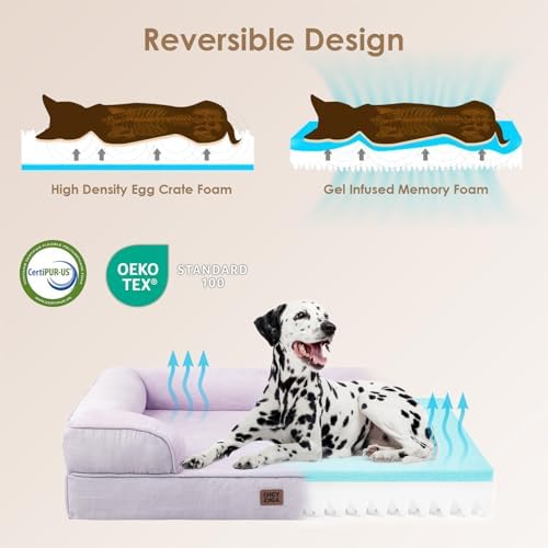 EHEYCIGA Orthopedic Dog Beds Large Sized Dog, Waterproof Washable Pet Bed