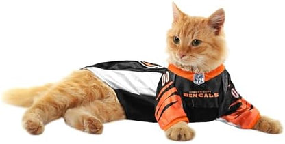 Littlearth NFL Cincinnati Bengals Premium Pet Jersey, Team Color, Small