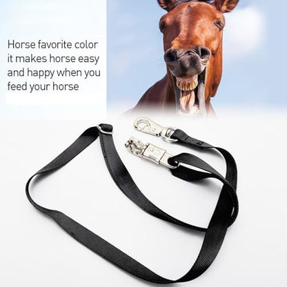 Cross Ties for Horse, 4 Pack Adjustable Nylon Cross Ties Horse Trailer Tie with Panic Snap and Bull Snap,Adjustable Length from 44.5-78.5 Inch,Black
