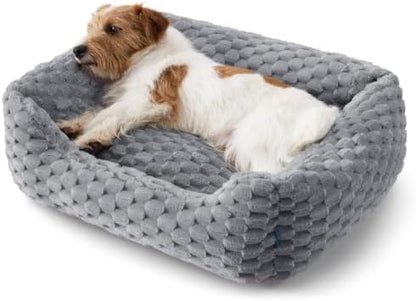 Bedsure Washable Fluffy Cute Dog Beds for Small & Medium Dogs, 25 Inch Grey