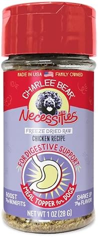 Charlee Bear Freeze Dried Chicken Dog Food Topper, Digestive Health, 1 oz