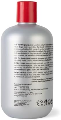 CHI for Dogs Shed Control Anti-Shedding Dog Shampoo, 16 Oz