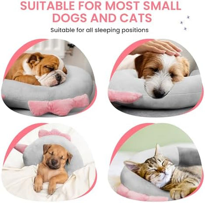 HiPetpy Dog Pillow-Soft Neck Pillows for Dogs, Washable Dog Calming Pillow