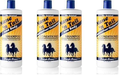 Mane 'N Tail Shampoo & Conditioner Combo Set (32 oz Each) For Horses and Humans For A "Down to the Skin" Cleansing and Conditioning (Pack of 2)