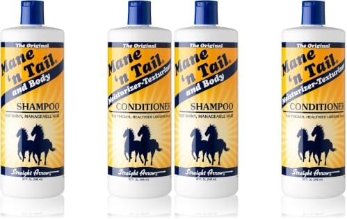Mane 'N Tail Shampoo & Conditioner Combo Set (32 oz Each) For Horses and Humans For A "Down to the Skin" Cleansing and Conditioning (Pack of 2)