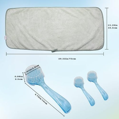 Bearded Dragon Accessories, Bearded Dragon Pool with 2 Bath Brushes and 1 Towel, Reptile Bath Tub, Reptile Swimming Pool for Lizard, Geckos, Tortoises