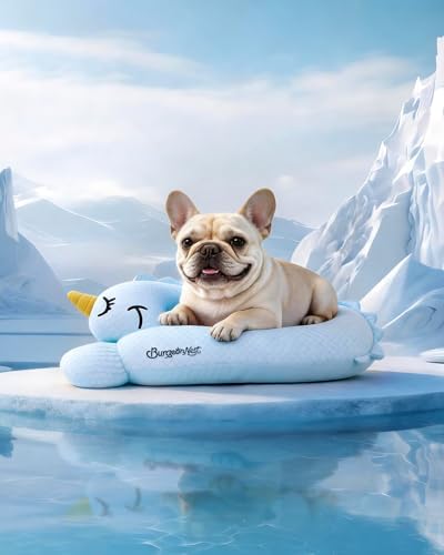 BurgeonNest Cooling Small Dog Pillow for Puppies and Cats,(Cool Blue, Large)